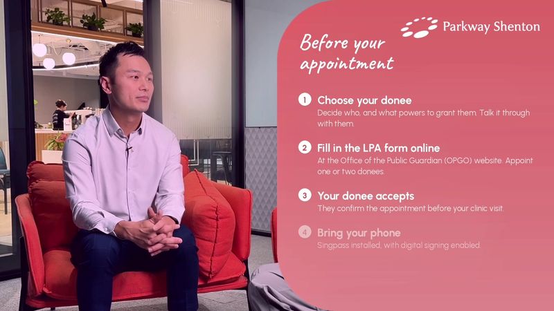 The doctor beside on-screen notes: before your appointment